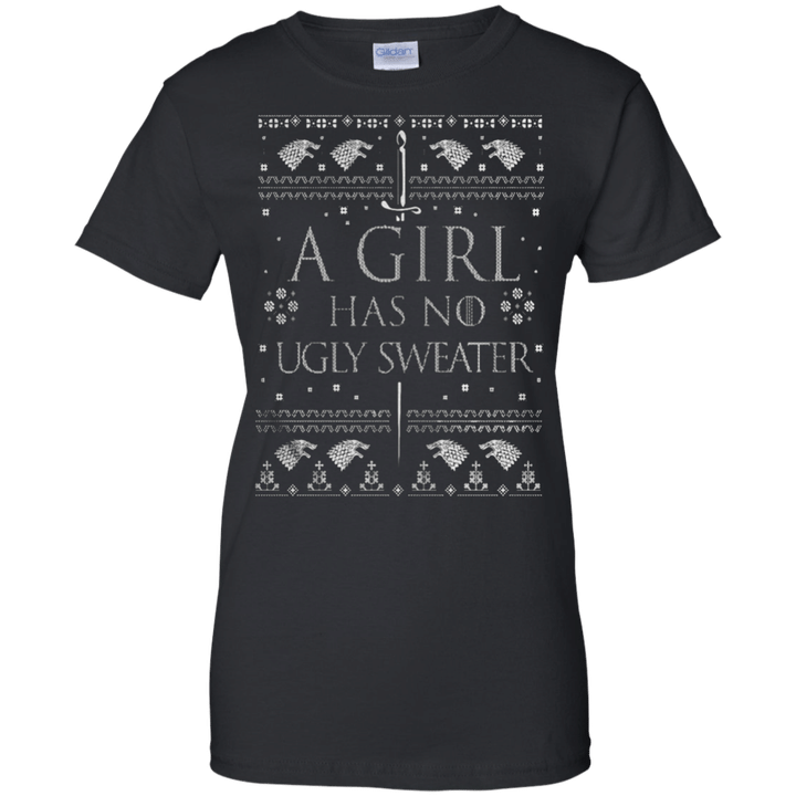 A girl has no ugly sweater Ladies shirt