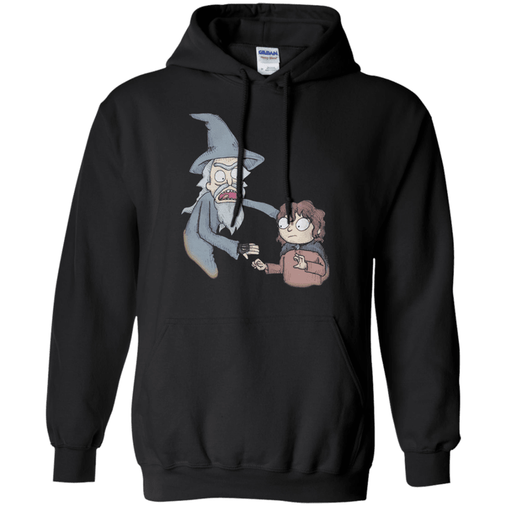 Rick And Morty Schwift Of The Rings G185 Gildan Pullover Hoodie 8 oz
