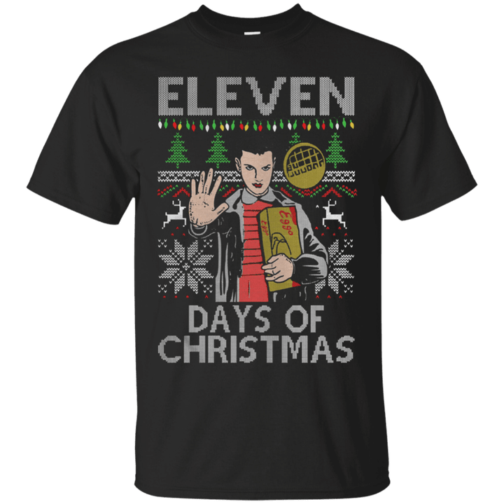 Eleven days of christmas ugly sweater Stranger Things T shirt