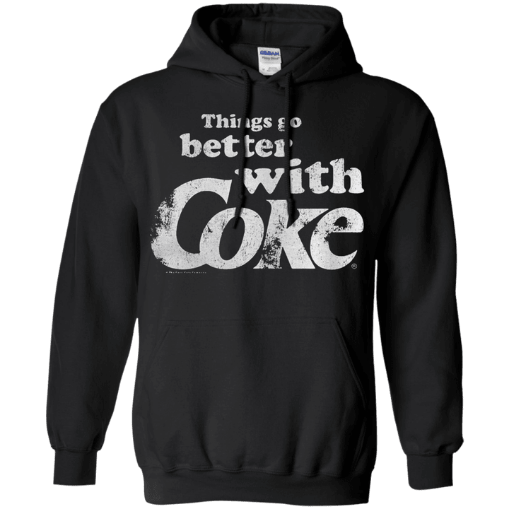 Thing go better with coke G185 Gildan Pullover Hoodie 8 oz