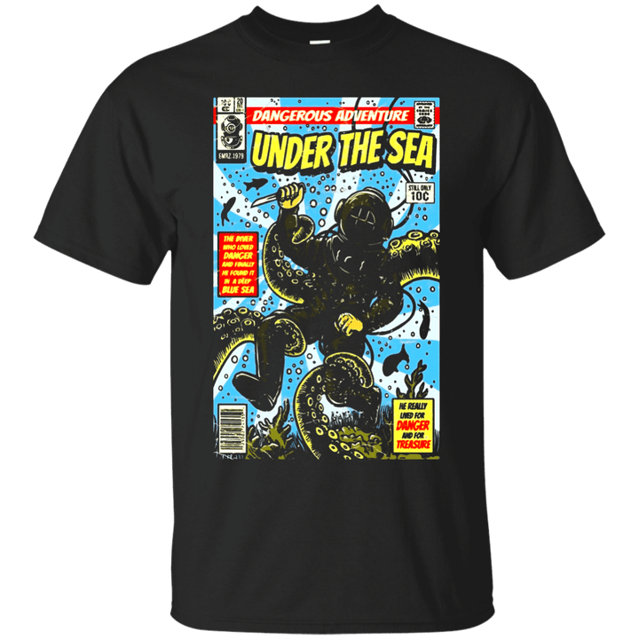 Rock Roll T Shirts - Classic Comic Book Under The Sea