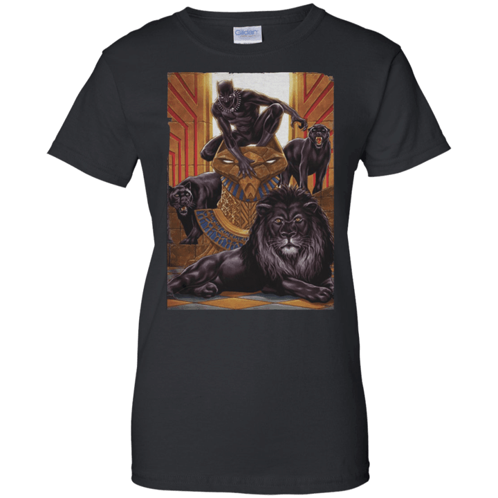 Marvel Black Panther King In the Lions Den Ladies shirt