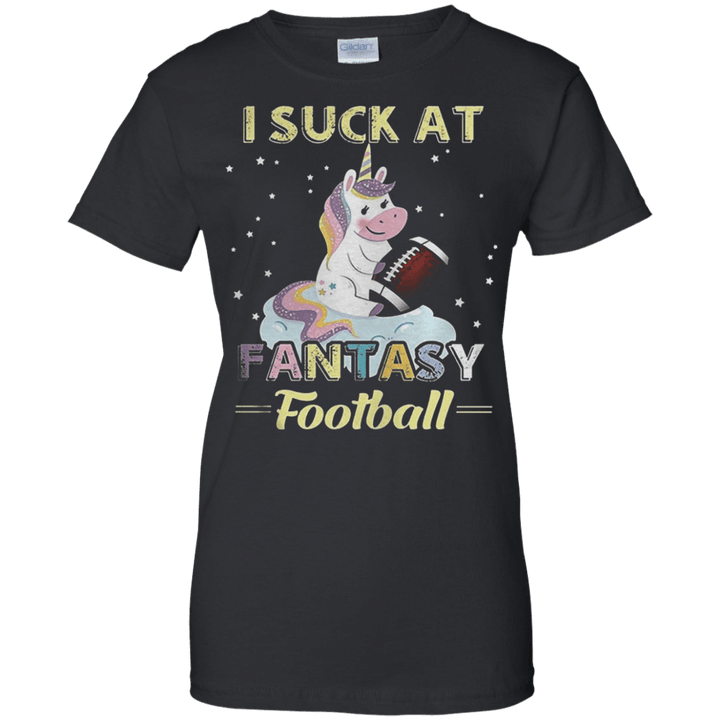 Unicorn I Suck At Fantasy Football Ladies shirt