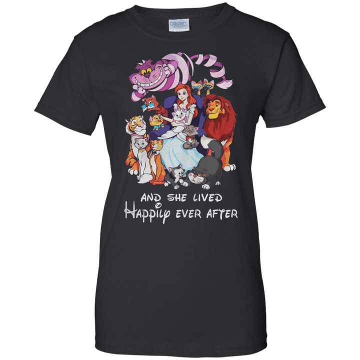 Disney and she lived happily ever after Ladies shirt