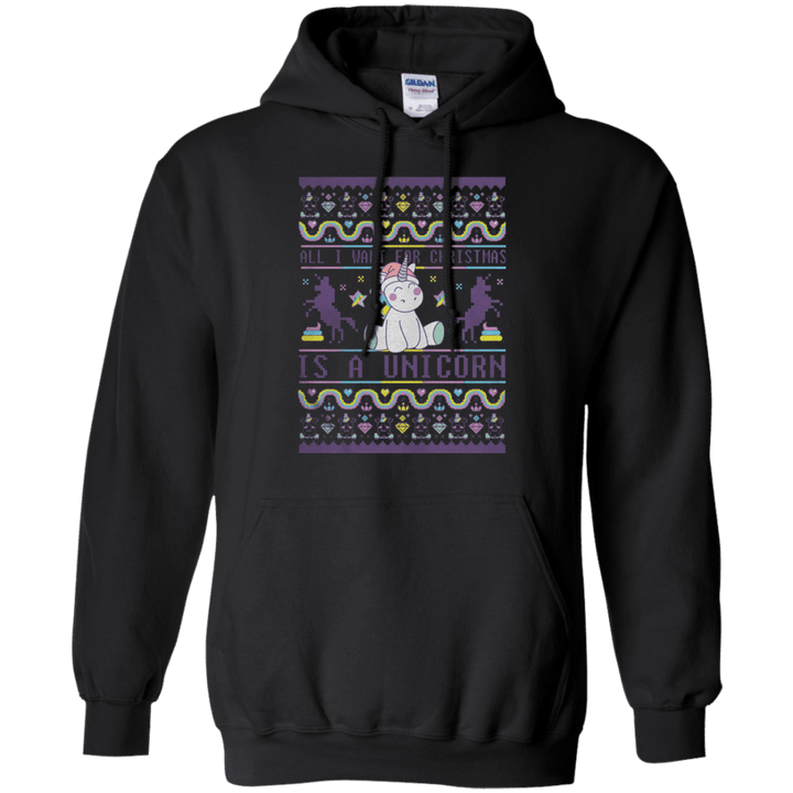 All I want for Christmas is a Unicorn Ugly Sweater Hoodie