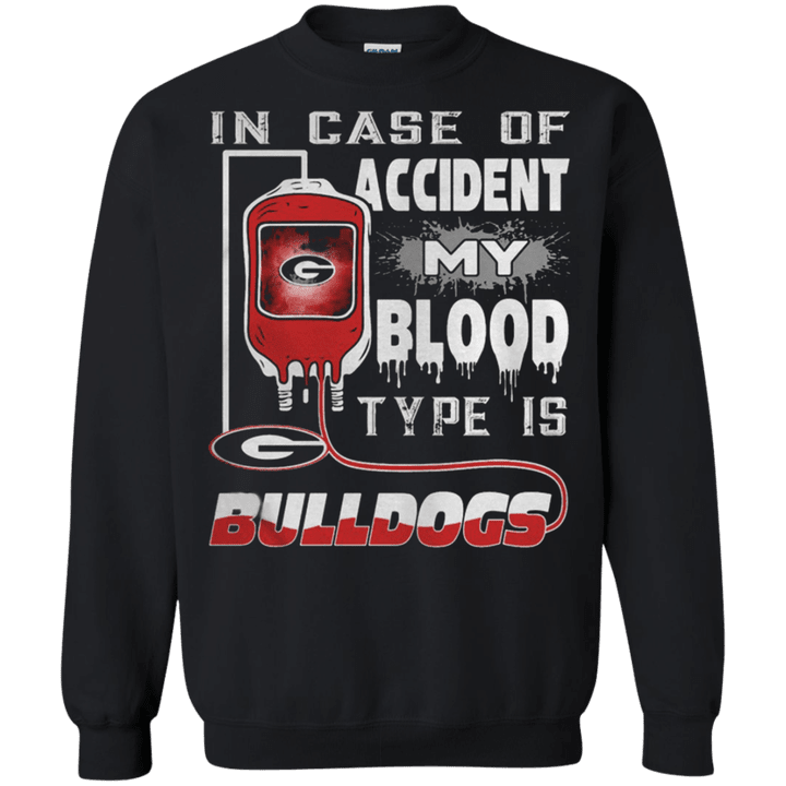 In case of accident my blood type is Bulldogs - Bulldogs Fan G180 Gil