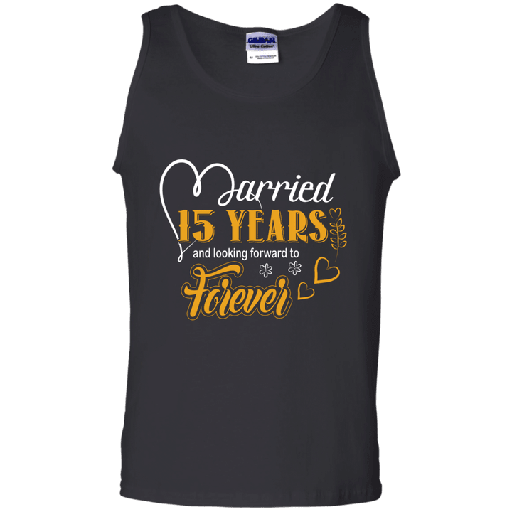 15 Years Wedding Anniversary Shirt For Husband And Wife Tank Top