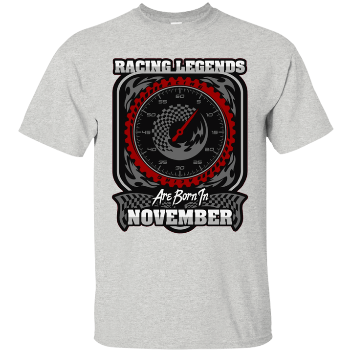 Racing legends are born in november t-shirt