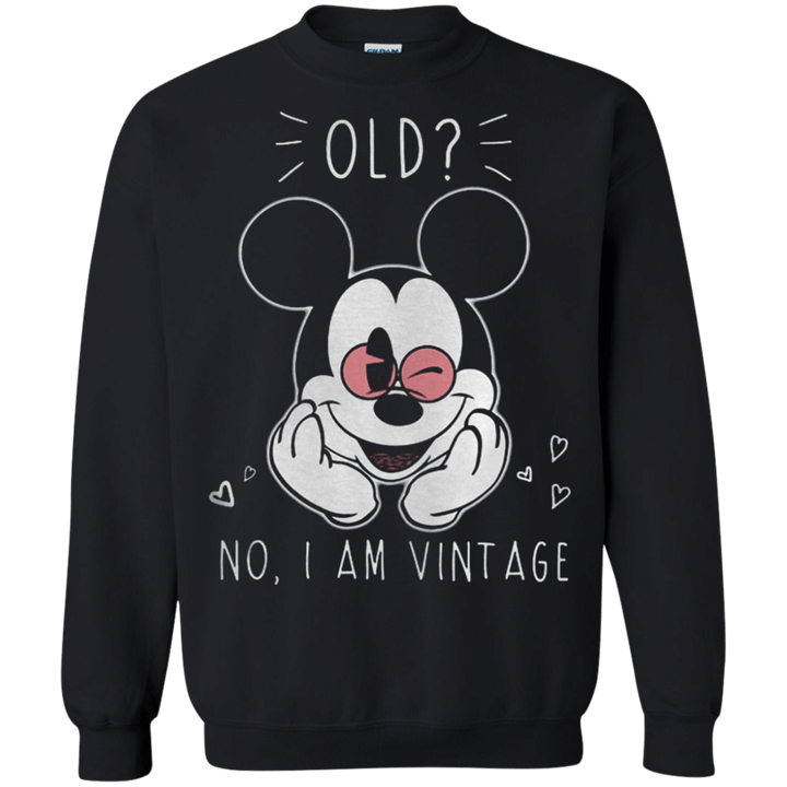 Old No I Am Vintage Mickey G180 Gildan Crewneck Pullover Sweatshirt 8