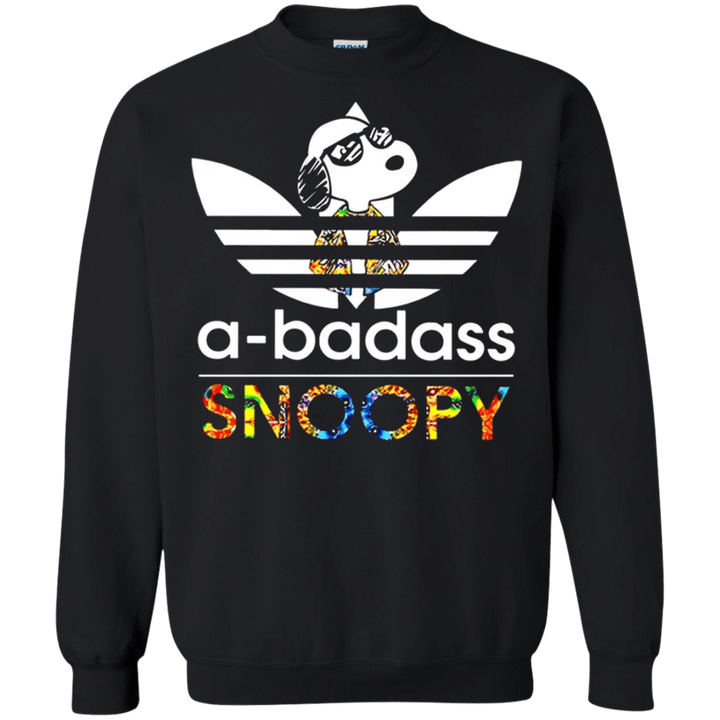 Snoopy Badass G180 Gildan Crewneck Pullover Sweatshirt 8 oz
