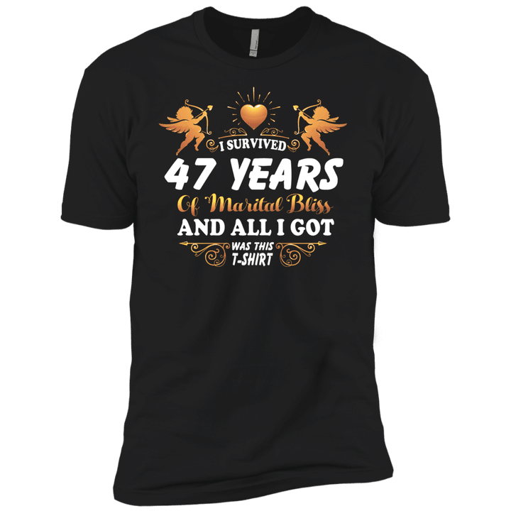 Cute 47th Wedding Anniversay Shirt For Couple Short Sleeve T-Shirt
