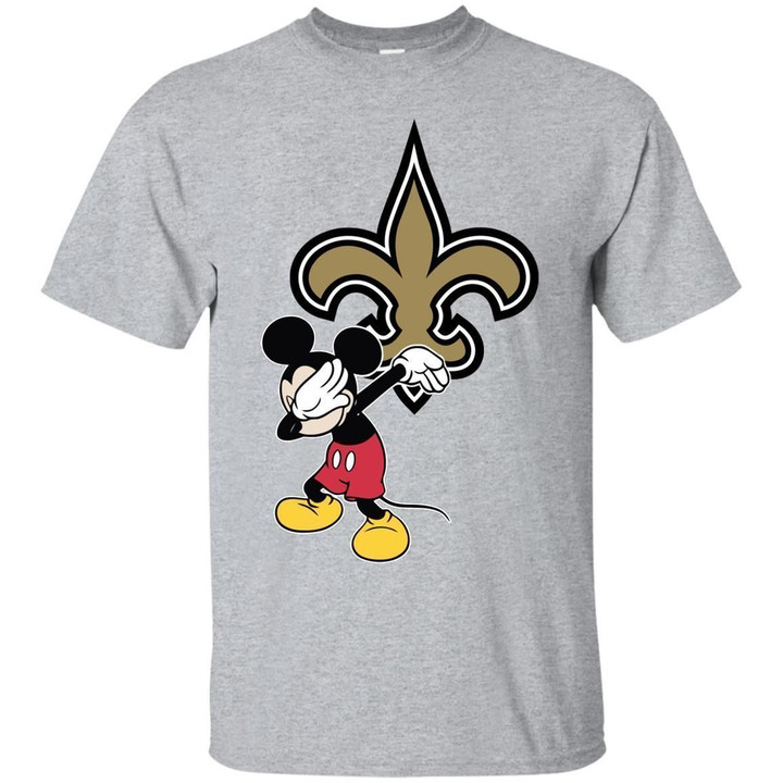 Dabbing Mickey Funny Love New Orleans Saints America Football Mens T-