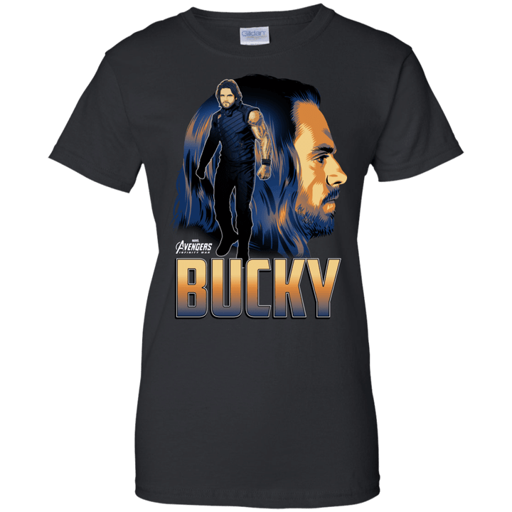Marvel Infinity War Bucky Big Head Profile Graphic Ladies shirt