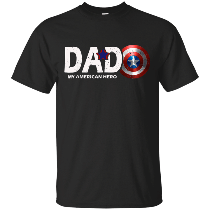 Dad Captain American Hero Red White and Blue T shirt
