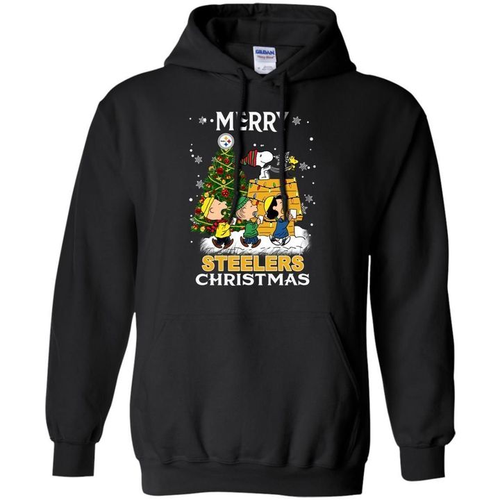 Pittsburgh Steelers Ugly Snoopy And Friends Merry Christmas Hoodie