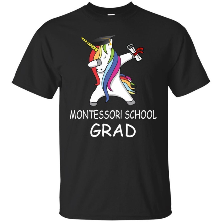 Dabbing Unicorn Graduation Montessori School Shirt