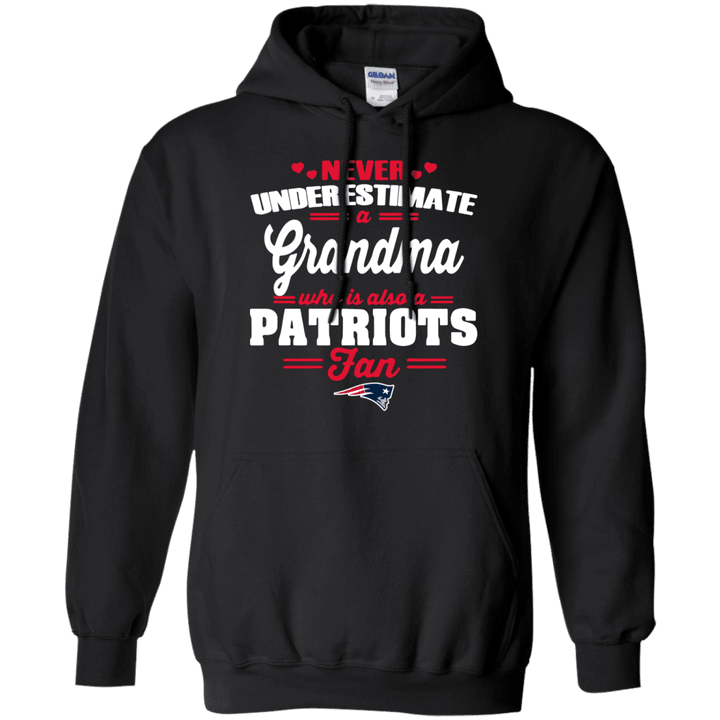 Never Underestimate A Grandma Who Is Also A Patriots Fan Hoodie