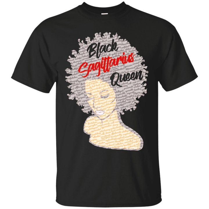 Sagittarius Zodiac Birthday Afro Gift T-Shirt Black Women