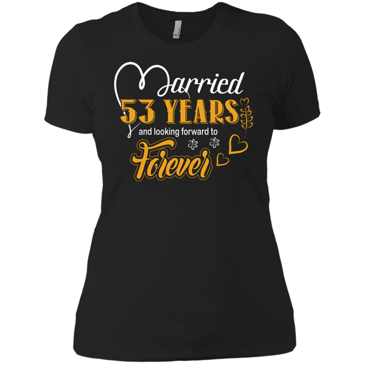 53 Years Wedding Anniversary Shirt For Husband And Wife Ladies Boyfri