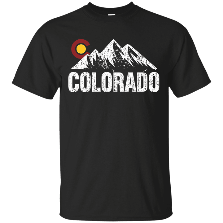 Distressed Colorado With Mountains Graphic T shirt