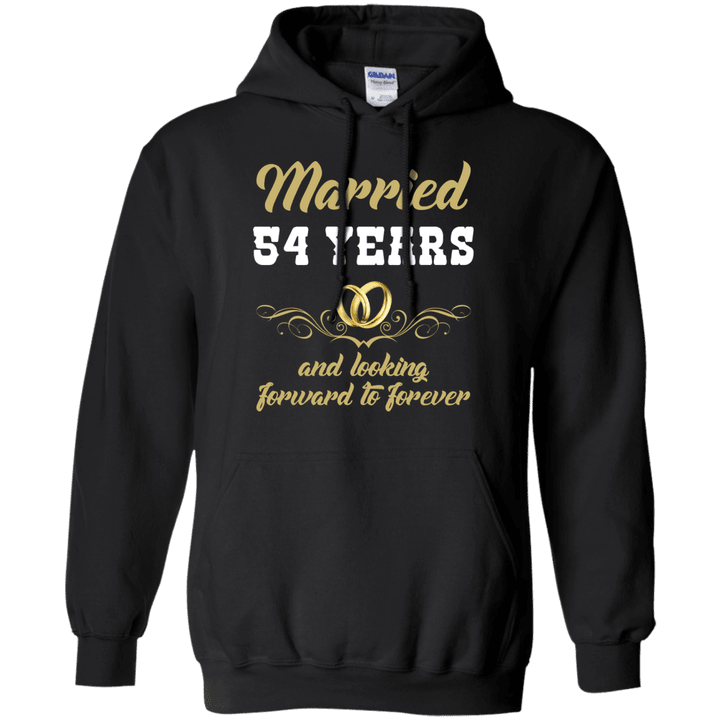 54 Years Wedding Anniversary Shirt Perfect Gift For Couple Pullover Ho