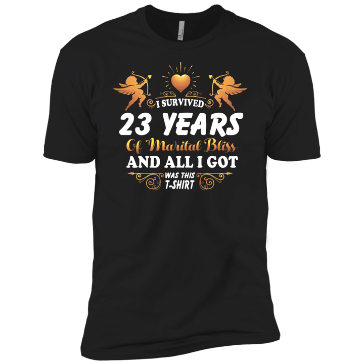 Cute 23rd Wedding Anniversay Shirt For Couple Short Sleeve T-Shirt