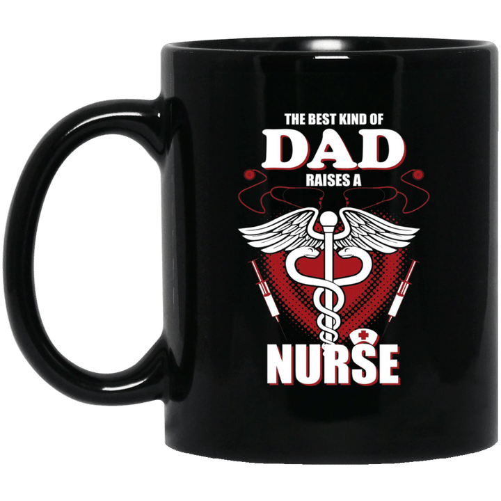 The best kind of dad raises a nurse mug fathers day gifts mug