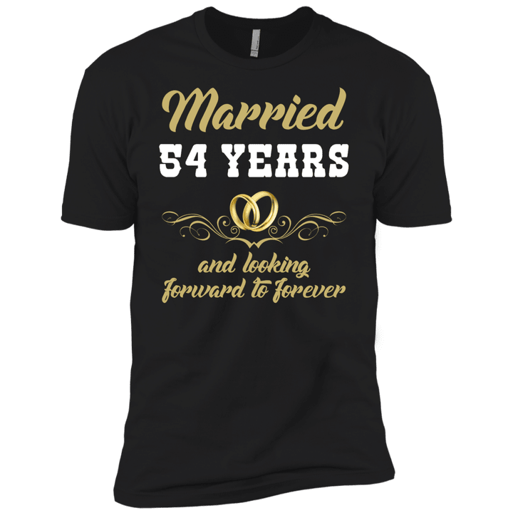 54 Years Wedding Anniversary Shirt Perfect Gift For Couple Short Sleev