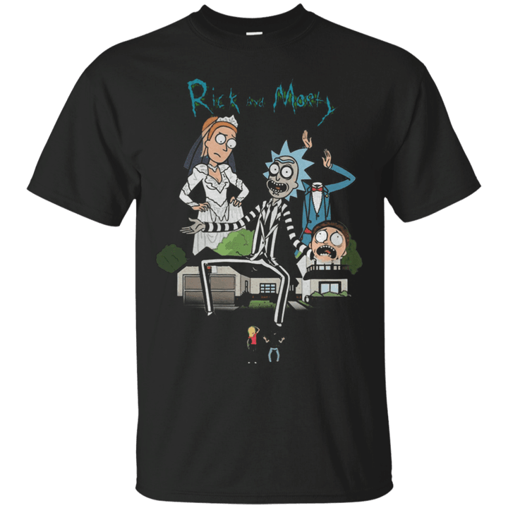 Rick and Morty beetlejuice printed T shirt