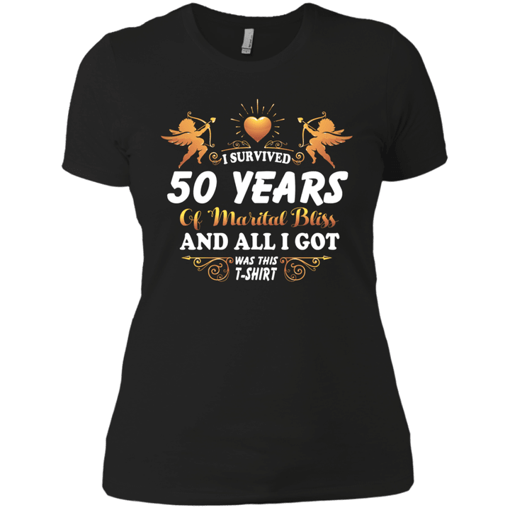 Cute 50th Wedding Anniversay Shirt For Couple Ladies Boyfriend T-Shir