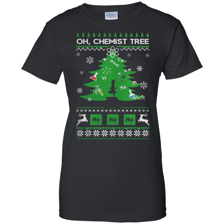 Oh Chemist Tree Ugly Christmas Sweater Ladies shirt
