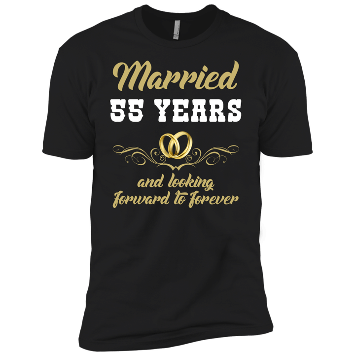 55 Years Wedding Anniversary Shirt Perfect Gift For Couple Short Sleev