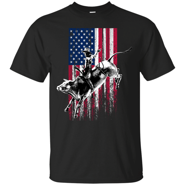 Rodeo Bull Rider Patriotic American Flag For Cowboys Apparel