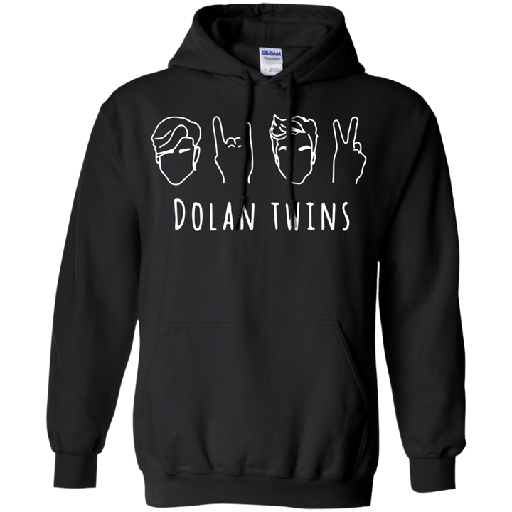 Dolan Twins - outline white Hoodie