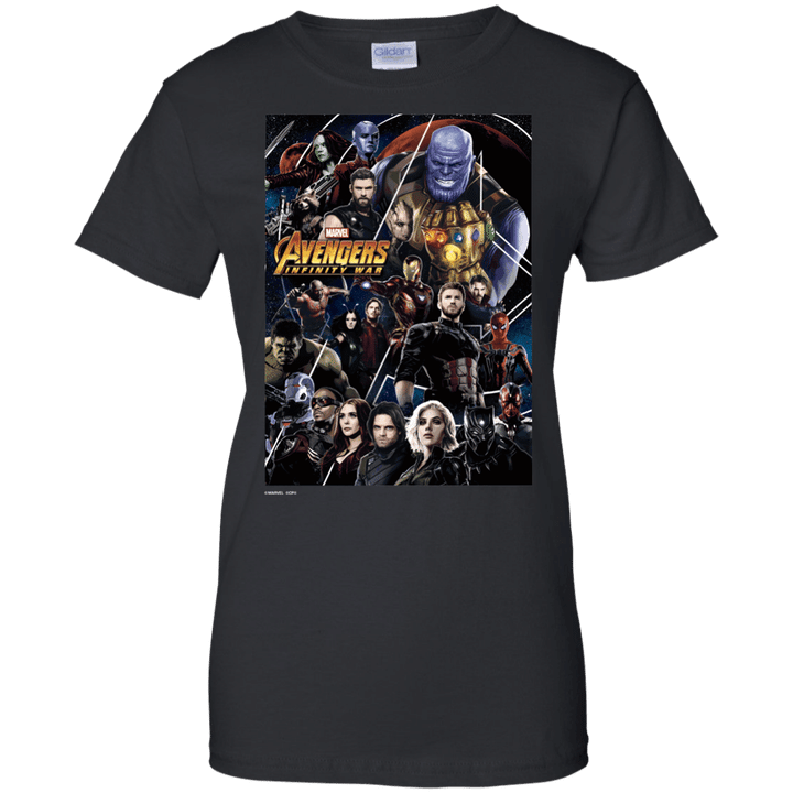 Marvel Avengers Infinity War Group Poster Graphic Ladies shirt