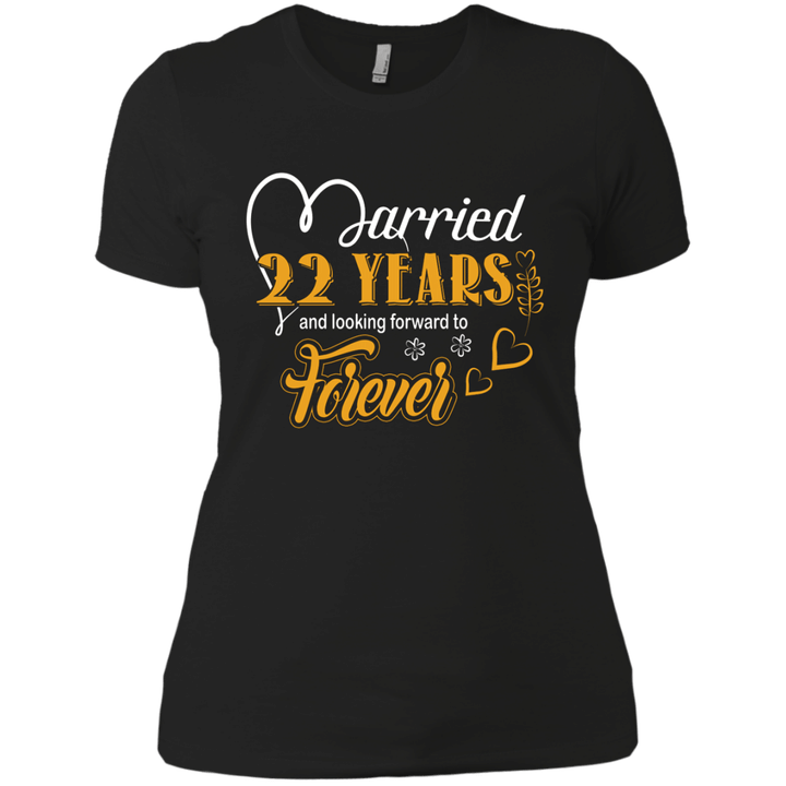 22 Years Wedding Anniversary Shirt For Husband And Wife Ladies Boyfri