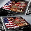 Owe To God And Veteran Auto Sun Shade American Flag Car Sun Shade Gifts For Patriots Fans