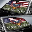 Eagle American Flag Auto Sun Shade U.S Army Veteran Sun Shade Military Gifts For Him