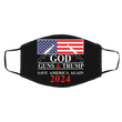 Trump 2024 Face Mask God Gun And Trump Save America Again 2024 Trump Merchandise