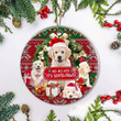 Golden Retriever Ho Ho Ho It's Santa Paws Ornament Best Christmas Tree Toppers Xmas House Decor