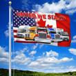 Trucker Freedom Convoy American Canada Flag United We Stand For Support Truckers Freedom