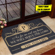 Personalized As For Me - My House Will Serve The Lord Doormat Bible Verse Christian Door Mat