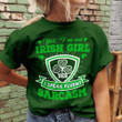 Yes I Am A Irish Girl I Speak Fluent Sarcasm T-Shirt Womens Green St Patrick's Day Shirt