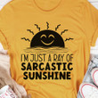 I'm Just A Ray Of Sarcastic Sunshine Shirt Funny T-Shirt Sayings Gifts For Her
