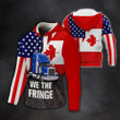 Trucker Freedom Convoy American Canada Flag Zipper Hoodie We The Fringe For Truckers Freedom