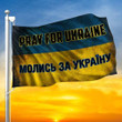 Pray For Ukraine Ukrainian Flag Old Retro Stand With Ukraine Flag Banner Merch
