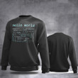 Hello World Sweatshirt Computer Programming Languages Retro Clothes Programmer Gifts