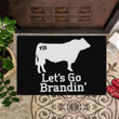 Cow FJB Let's Go Brandin' Doormat Let's Go Brandon Merchandise #FJB Mat