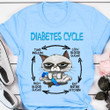 Grumpy Cat Diabetes Cycles T-Shirt Funny Diabetes Shirts Gift Ideas For Diabetics
