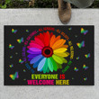 Everyone Is Welcome Here Doormat Support Equality LGBT Pride Month Merch